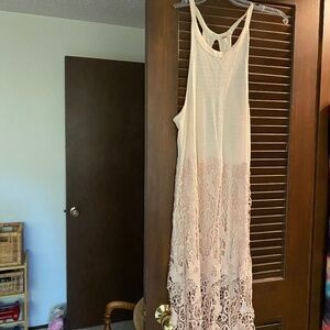 Free People Peekaboo Lace Slip Dress Med